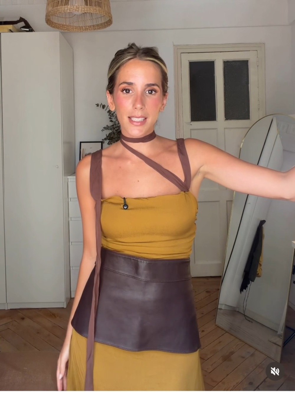 ZARA NWT 100% Leather Skirt Belt